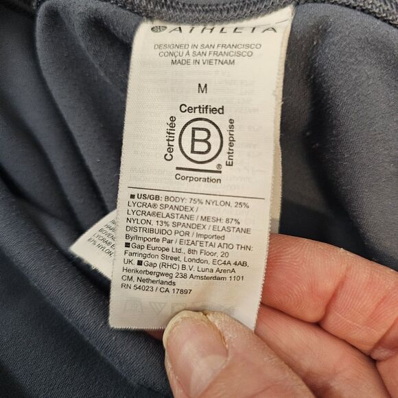 Athleta Legging Lot Med Salutation Stash II Textured Tight & Black Gym Wear S585 - Picture 7 of 13